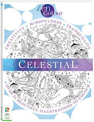 Книга за оцветяване против стрес Celestial
