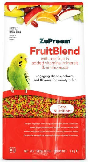 Τροφή Πέλλετ Παπαγάλους Μικρού Μεγέθους Zupreem Fruitblend 1κιλό