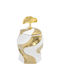 Keskor Ceramic Sweet Jar with Lid White 12x12x21cm