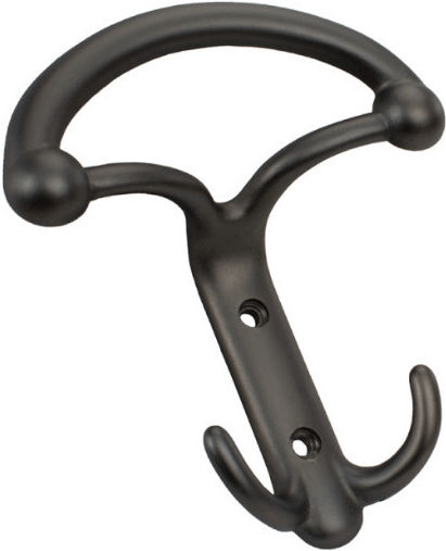 Viobrass Metal Wall Hanger With 3 Gray Hooks 10.7x12.3cm