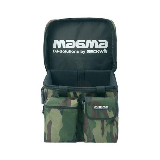 Portable Vinyl Record Case Mediawin 42166 Magma Cool 80 LP Camouflage Green