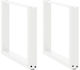 vidaXL Metallic Furniture Leg 2 Pieces Suitable for Table / Coffee Table 50x72x42cm White