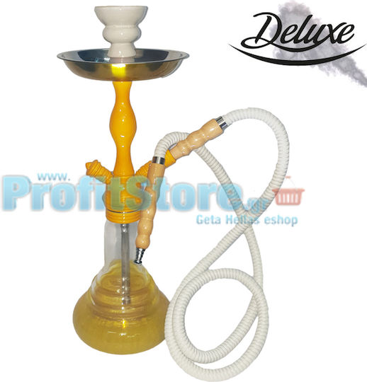 Deluxe Ναργιλές 40εκ Shisha Hookah Yellow-white