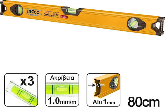 Ingco HSL18080 Spirit Level Aluminum 80cm