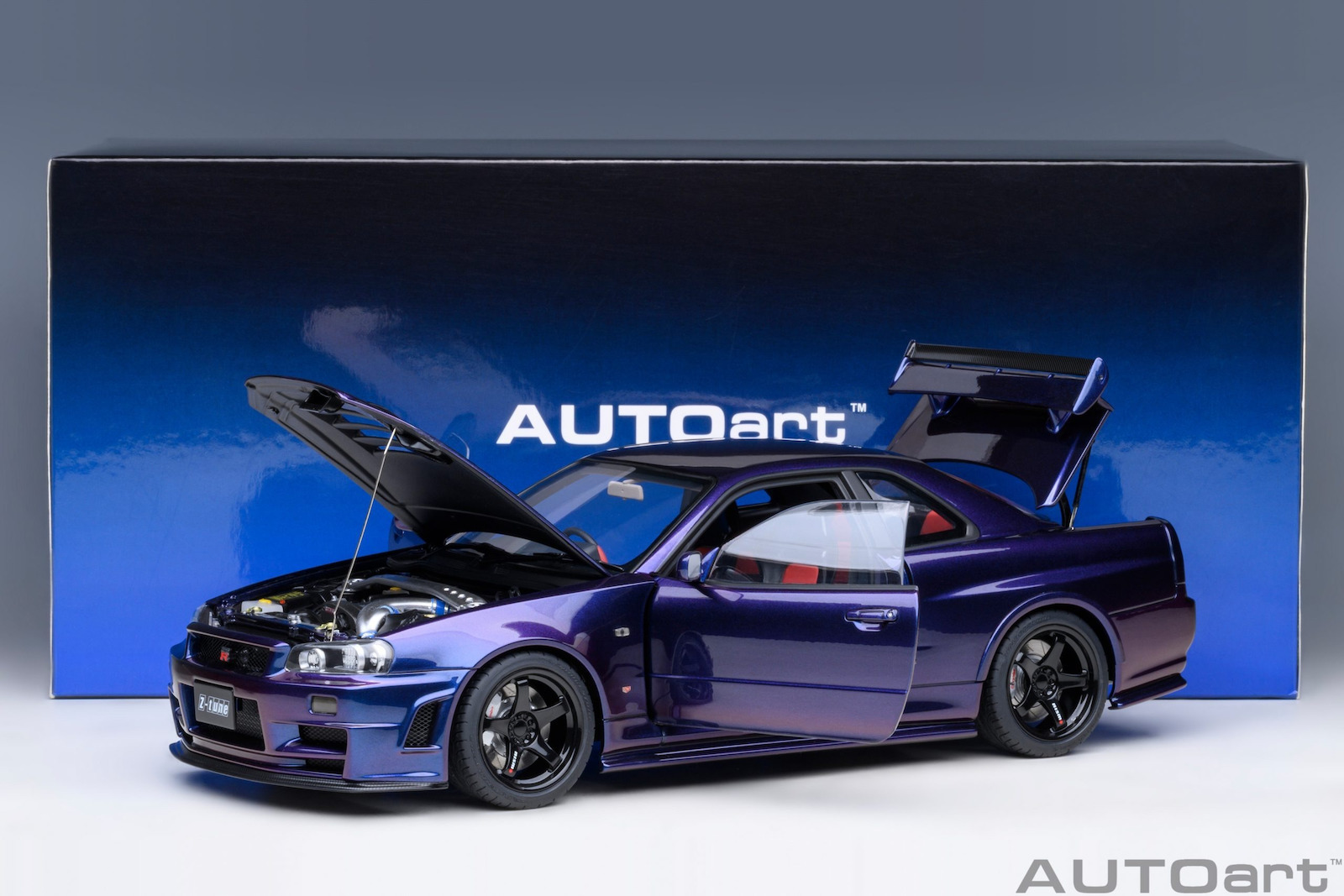 Autoart Nissan Skyline GT-R R34 Nismo Z-Tune Midnight Purple 2005