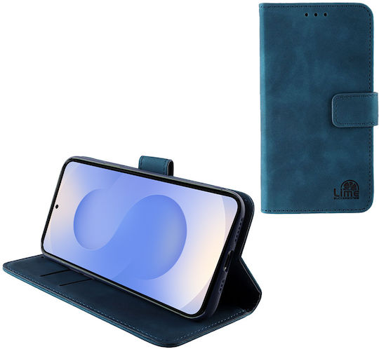 Lime Book Synthetic Leather / Silicone / Leather Blue (Galaxy S25)