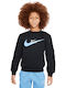 Fleece Kinder-Sweatshirt Schwarz Sportswear