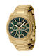 Invicta Speedway Men's Watch 42mm Chronograph Battery with Gold Metal Bracelet