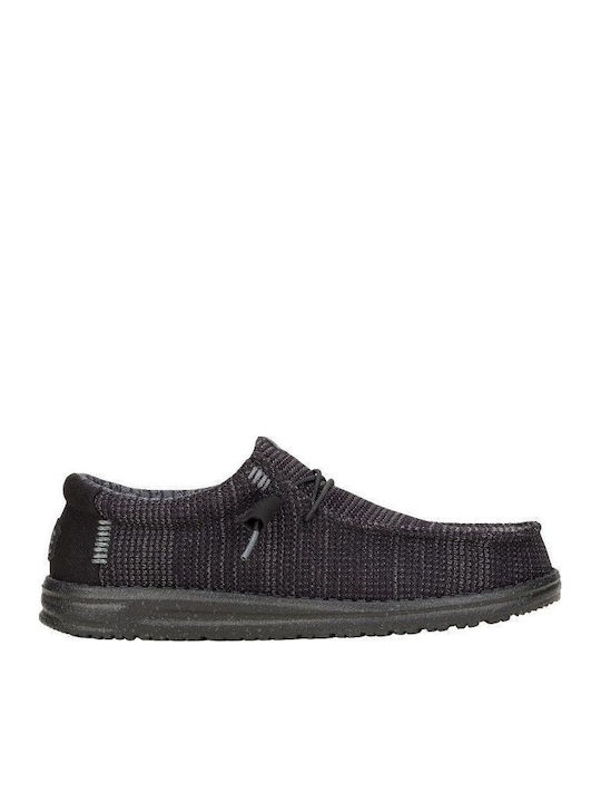 Wally Stretch Sox Ανδρικά Μοκασίνια σε Μαύρο Χρώμα