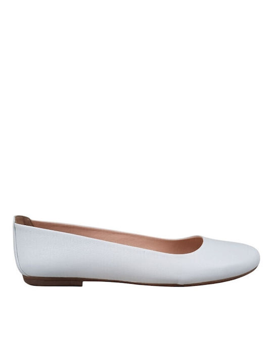 Leather Ballerinas White