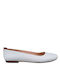 Leather Ballerinas White