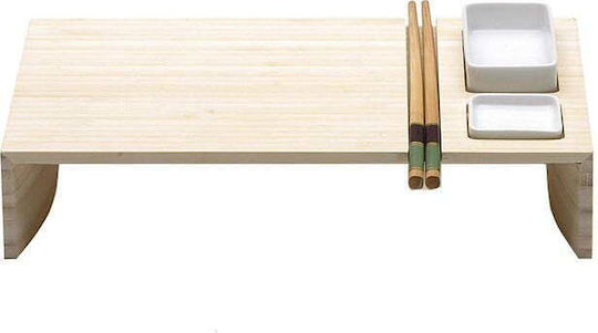 LegnoArt Platou de Servire pentru Sushi Lemn 30x20x5buc 1buc