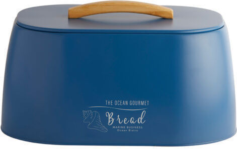 Marine Business Bread Box with Lid Blue