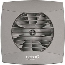 Cata Επιτοίχιος Εξαεριστήρας Μπάνιου 100mm Ασημί