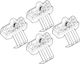 Nordrive Picioare pentru Bare Transversale 4buc