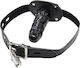 SMD Lockable Mouth Gag Dildo, кожен колан с Намордник в Черен Цвят