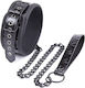 Smd Noirguard Кожен Нашийник Верижно Лиано Черен