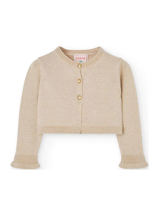 Kids Cardigan Knitted GOLD Knitwear Jacket