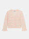 Kids Cardigan Knitted Pink Cardigan