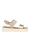 Camalei Γυναικεία Σανδάλια Flatforms Μπεζ