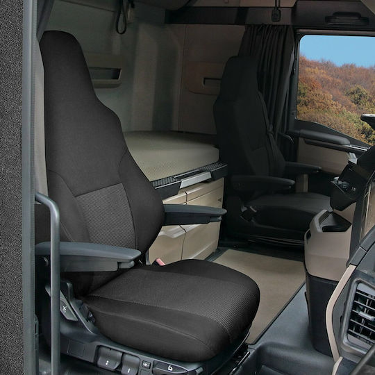 Husă personalizată pentru scaun camion Man Tgx II scaun pasager din 2020 încolo 1 bucată negru gri