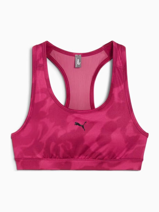 PUMA 4Keeps Graphic Damen Sport-BH Rosa mit Futter