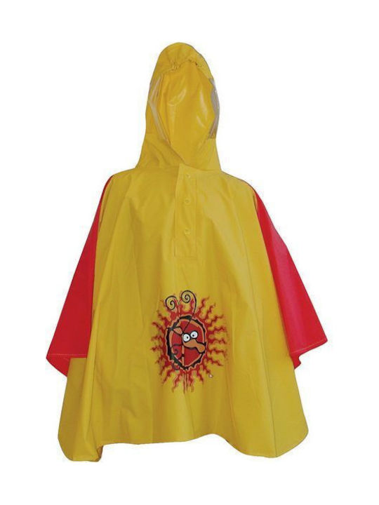 Poncho-Bebeluș Cu glugă Galben