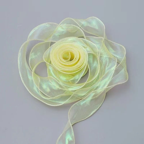 4cm X 9m Yellow Symphony Fishtail Thread Flower Cake Baking Packaging Ribbon Lace Decorative Tissue
