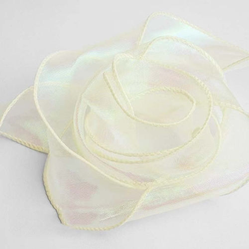 4cm X 9m Beige Symphony Fishtail Thread Flower Cake Baking Packaging Ribbon Lace Decorative Fabric