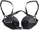 Smd Obsidian Leather Bullet Cup Harness One Siz...