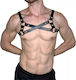 Smd Chestpunk Ham Curele Bondage Din Piele Vegană Neagră