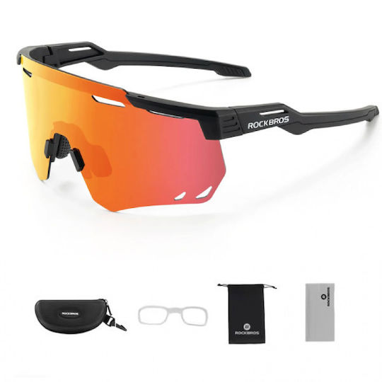 Rockbros Cycling Glasses with Black Frame & Polarized Lenses