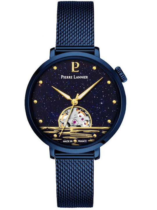 Pierre Lannier Damen Uhr Automatisch mit Blau M...