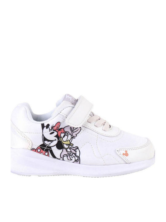Kinder Sneakers mit Klettverschluss & Lichtern Weiß