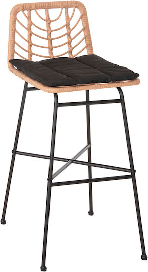 Stool for Bar Outdoor Black, Beige 49x50x101cm