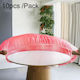 10 Pcs Pack 1.4m Disposable Elastic Tablecloth Thick PE Non-Washable Waterproof Oilcloth Red