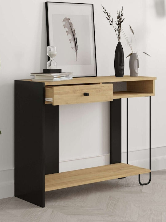 Sirius Konsole Sapphire Oak - Silky Black L100xB35xH79cm