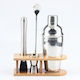 550ml 4-in-1 Stainless Steel Shaker Set Bamboo Tools