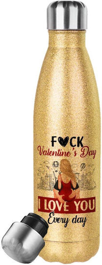 Koupakoupa I Love You Everyday Stainless Steel Thermos Bottle 500ml Gold