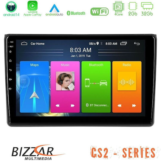 Bizzar Автомобилна Аудио Система (Блутут/USB/AUX/WiFi/GPS/Apple-Carplay/Android-Auto) с Тъчскрийн 9"