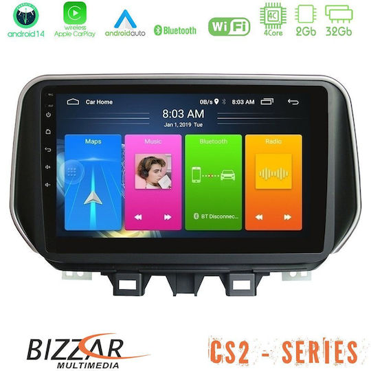 Bizzar Sistem Audio Auto pentru Hyundai iX35 2018 – 2020 (Bluetooth/USB/AUX/WiFi/GPS/Apple-Carplay/Android-Auto) cu Ecran Tactil 10"