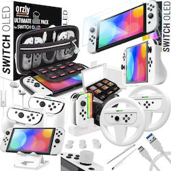 Orzly Accessory Pack Συμβατό Κονσόλα Oled Nintendo Switch Μη Συμβατό Έκδοση 2017 Ultimate Geek Pack Θήκη Προστατευτικό Οθόνης Άλλα
