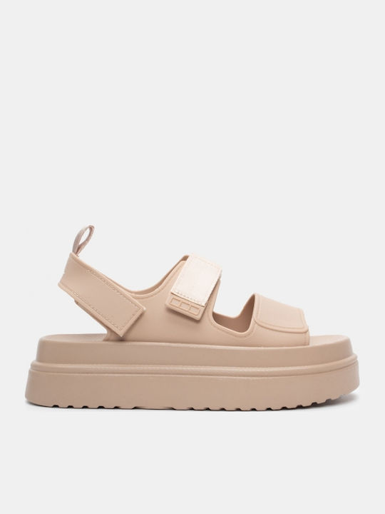 Luigi Sandale Casual Damă Flatforme Bej