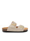 Flache Sandalen für Damen in Braun Farbe