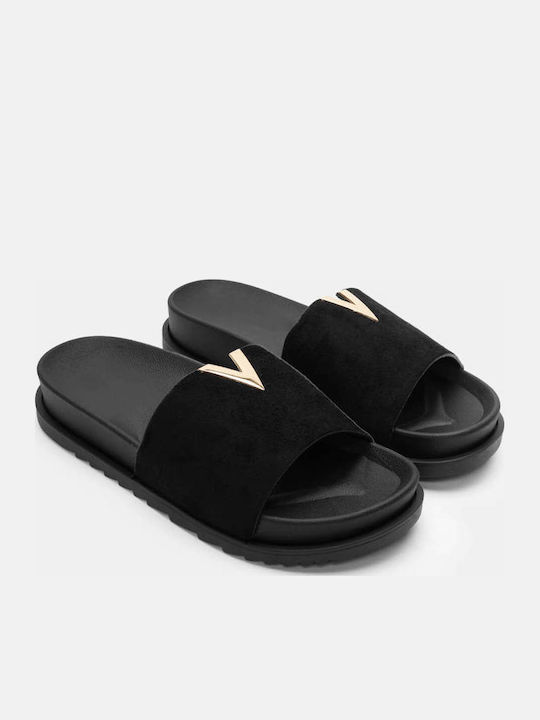Luigi Sandale Casual Damă Flatforme Negre
