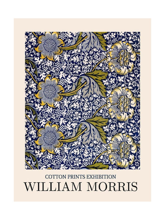 William Morris "blue Chrysanthemum" Canvas Print 30*40 cm Canvas Only