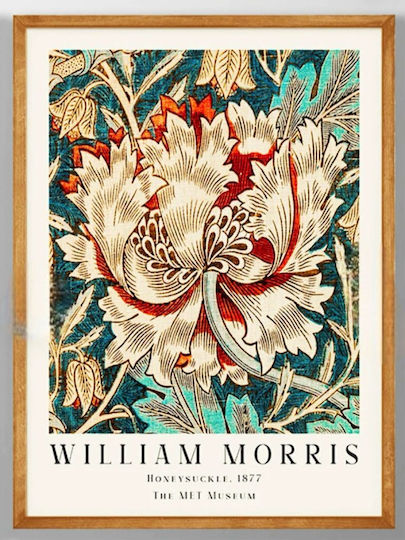 William Morris “honeysuckle” Πίνακας Εκτύπωση Καμβά 30*40 Εκ Μόνο Καμβάς