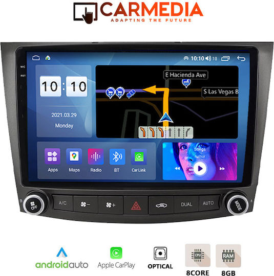 Carmedia Ηχοσύστημα Αυτοκινήτου για Lexus IS F 2005-2013 (Bluetooth/USB/AUX/WiFi/GPS/Apple-Carplay/Android-Auto) με Οθόνη Αφής 10.36"
