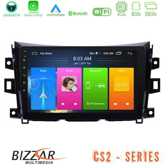 Bizzar Sistem Audio Auto pentru Nissan Navara / NP300 2016 (Bluetooth/USB/AUX/WiFi/GPS/Apple-Carplay/Android-Auto) cu Ecran Tactil 9"
