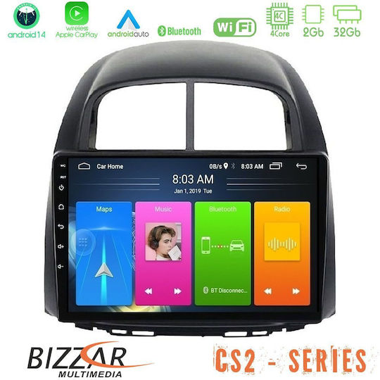 Bizzar Auto-Audiosystem für Daihatsu Sirion Subaru Nur 2008-2010 (Bluetooth/USB/AUX/WiFi/GPS/Apple-Carplay/Android-Auto) mit Touchscreen 10"